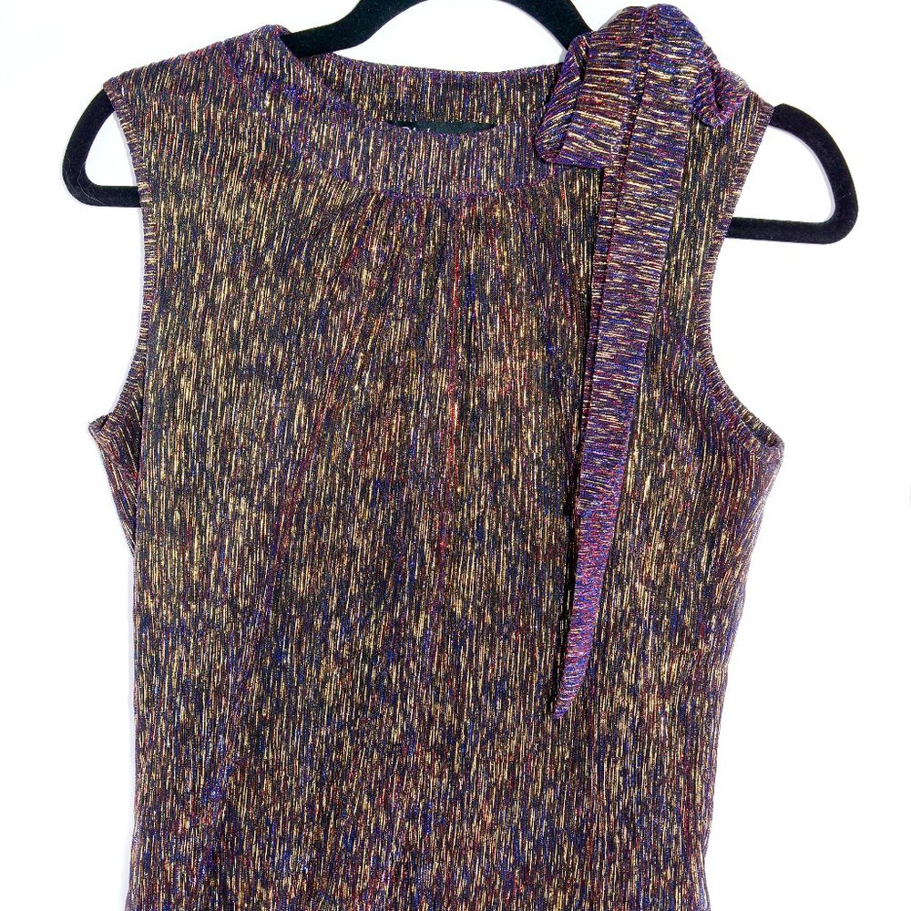 Purple and blue shiny threaded Top